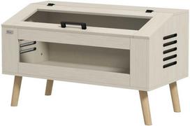 PawHut terariumas ropliams, 140 l roplių šėrimo dėžė su grūdinto stiklo langais, dangčiu, kojomis, roplių veisimo dėžė varliagyviams, vorams, ąžuolo spalvos, 100 x 50 x 60 cm