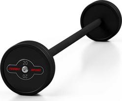 Gumuota tiesi 20 kg štanga juoda - Marbo Sport