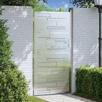 Sodo vartai 85 x 174 cm Nerūdijantis Plienas Sidabro Užrakintas