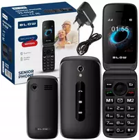 BLOW Juodas telefonas senjorams su atvartu S24