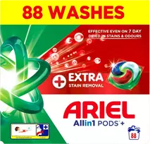 Ariel All-in-1 PODs +Extra Stain Removal Skalbimo Kapsulės, 88 Skalb