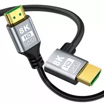 EXTRALINK HDMI kabelis 2.1 8K HDR 2M KAMPINIS LEWY SKRĘT