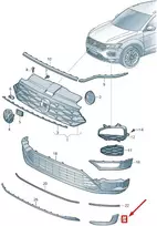 VAG VW T Roc Prime Dešinės Kampo Apdaila Originali 2GA853794GRU