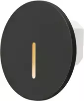 Tope Lighting Įmontuojamas apvalus juodas LED laiptų šviestuvas "PORTO" 1,5W (LI)