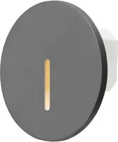 Tope Lighting Įmontuojamas apvalus pilkas LED laiptų šviestuvas "PORTO" 1,5W (LI)