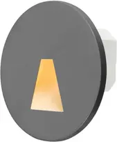Tope Lighting Įmontuojamas apvalus pilkas LED laiptų šviestuvas "PORTO" 1,5W (LA)