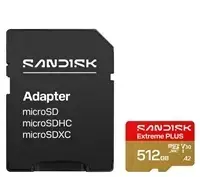 SANDISK Extreme PLUS Micro SDXC 512GB UHS-I atminties kortelė