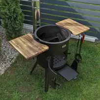 Kazan Mangal Krosnelė su lentynomis 22L kazanui / skersmuo 50cm / plienas 3mm