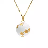 Kalace Long auksinis-plated pakabukas with pregnancy bell 131476JA