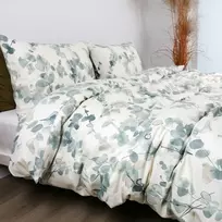 Saules Patalyne Satino patalynės komplektas ŽALIAI MĖLYNAS EUKALIPTAS, 3 dalių, 200x220 cm