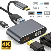 USB šakotuvas Reach USB-C to HUB PD + HDMI + VGA + USB 3.0