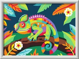 Ravensburger Piešimo rinkinys vaikams chameleonas su dažais ir teptuku