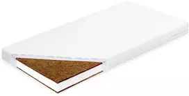 Vaikiškas čiužinys New Baby STANDARD 120x60x8 cm kokosų putos–kokosų baltas