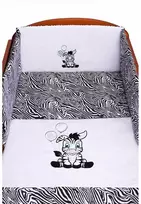 3 dalių patalynės komplektas New Baby Zebra 100x135 cm balta-juoda