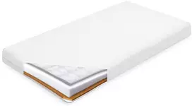 Vaikiškas čiužinys New Baby STANDARD 120x60x11 cm grikių lukštų-putų-kokoso, baltas