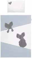 5 dalių patalynės komplektas Belisima Mouse 90x120 mėlynas