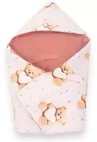 Šiltas vystyklas-antklodė automobilinei kėdutei New Baby Love Teddy Bear rožinis