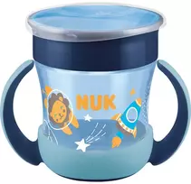 Kūdikių puodelis Mini Magic NUK Cup Night 160 ml mėlynas