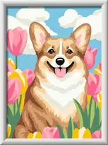 Ravensburger Piešimo rinkinys vaikams gėlėtas corgi modelis