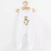 New Baby medvilniniai šliaužtinukai „Baltojo meškiuko“ motyvu, dydis 74 (6-9 mėn.)