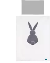 3 dalių patalynės komplektas Belisima Rabbit 100x135 baltai pilkas
