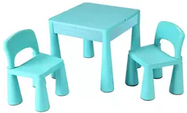 Vaikiškas staliukas ir dvi kėdės NEW BABY mint