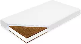 Vaikiškas čiužinys New Baby STANDARD 120x60x11 cm kokosų putos–kokosų baltas