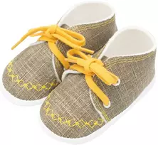 New Baby kūdikių batukai sportinio stiliaus, džinsiniai, garstyčių spalvos, 0-3 mėn., dydis 0-3 mėn.