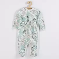 New Baby Lovely žalias medvilninis kombinezonas kūdikiams su šoniniu užsegimu, dydis 74 (6-9 mėn.)