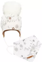 Kepurė New Baby Special One rudens kepuraitė kūdikei su kaklaskare, dydis 68 (4-6 mėn.)