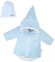 Žieminis kūdikio paltukas su kepure Nicol Kids Winter mėlynas, dydis 68 (4-6 mėn.)