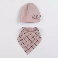 Kūdikių kepurė su kaklo skarele New Baby Missy rožinė, dydis 86 (12-18 mėn.)