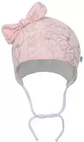 Kūdikių medvilninė kepurė su lanku New Baby NUNU rožinė, dydis 74 (6-9 mėn.)