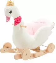 Supamas žaislas su ratukais ir melodija Baby Mix Swan, baltas