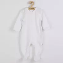 New Baby praktiškas baltos spalvos medvilninis berniuko kombinezonas, dydis 80 (9-12 mėn.)