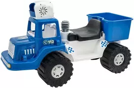 Vaikiškas policijos automobilis su burbulų pūstuvu BAYO 70 cm