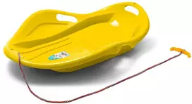 Vaikiškos rogutės sklandytuvas Mussel Baby Mix PREMIUM COMFORT 80 cm geltonos spalvos