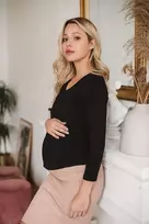 Nėščiųjų ir žindymo marškinėliai Milk Shirt milk & love juodos, dydis XL