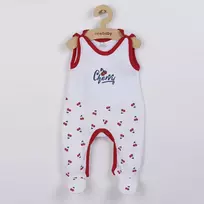 New Baby vyšnių medvilniniai šliaužtinukai, dydis 80 (9-12 mėn.)