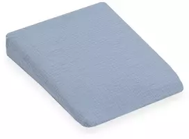 Muslino pagalvės užvalkalas vežimėliui New Baby STANDARD 30x37 cm mėlynas