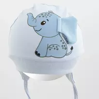 Medvilninė kūdikio kepurė New Baby Happy Elephant mėlyna