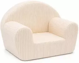New Baby kremas aksominis vaikiškas fotelis