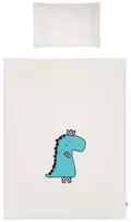 5 dalių patalynės komplektas Belisima Dino 3D 100x135 cm, kreminės ir turkio spalvų