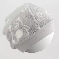 New Baby Winter times žieminė kepurė iš Wellsoft medžiagos su meškiuko paveikslėliu