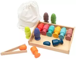 Medinis kiaušinių rūšiavimo žaislas Montessori Baby Mix