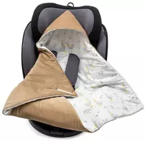 Šiltas vystyklas automobilinei kėdutei New Baby rudos spalvos