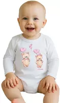 Kūdikių bodis su spaudiniu New Baby Love Bears