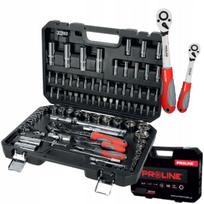 Galvutinių raktų rinkinys PROLINE 1/2" 1/4" su TORX antgaliais CrV