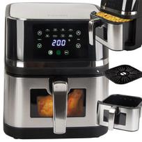 Gruzdintuvė be aliejaus Rivex G152, 8 l, 2400 W, sidabrinė