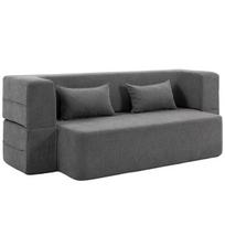Sofa-lova, 2 vietų, porolonas, 203x95x75 cm, pilka, audinys